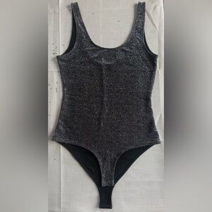 Zara Shimmering Black Bodysuit
